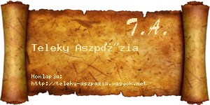 Teleky Aszpázia névjegykártya
